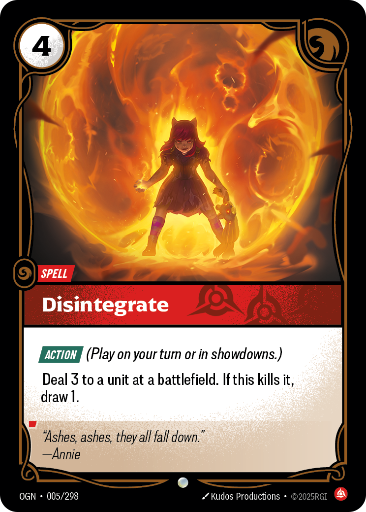 Disintegrate - OGN 005/298 Chinese Version