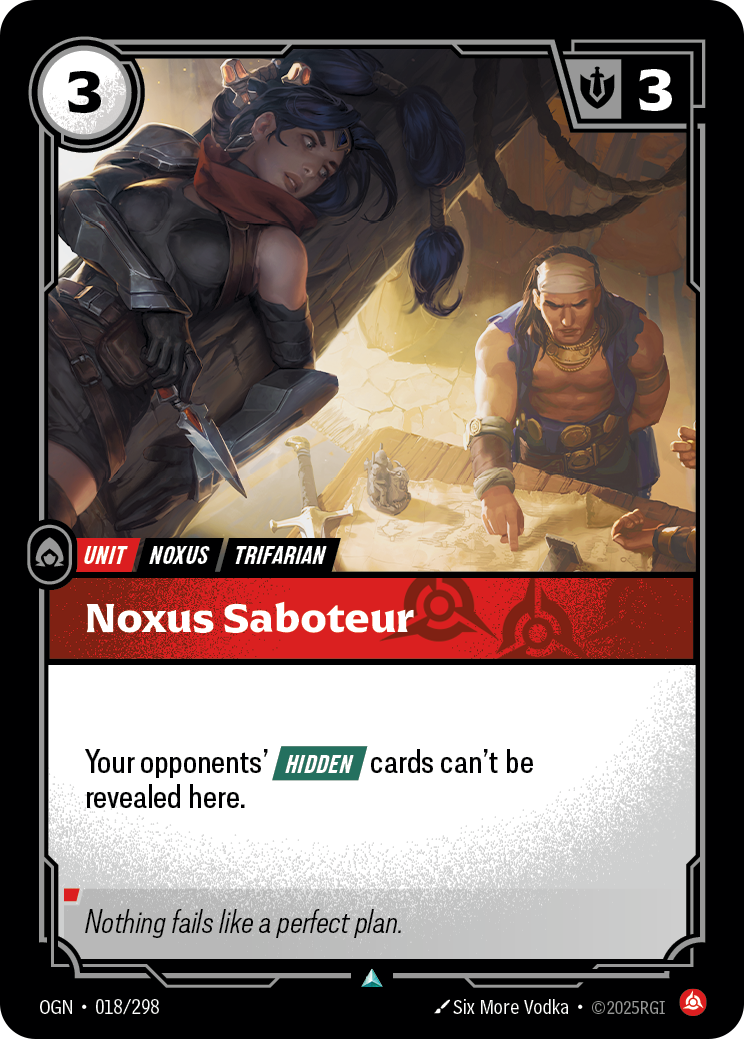 Noxus Saboteur - OGN 018/298 Chinese Version