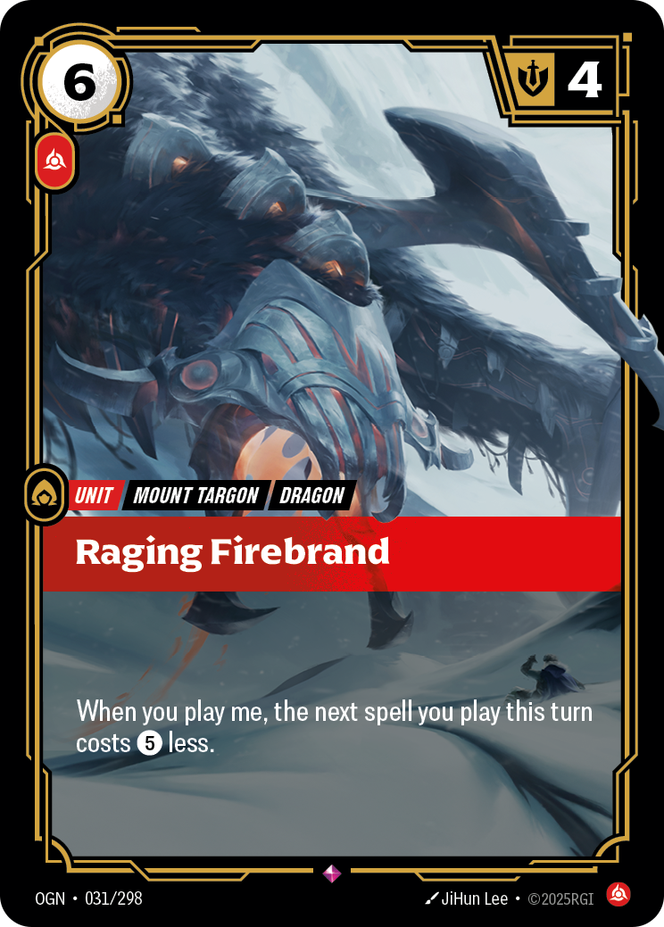 Raging Firebrand - OGN 031/298 Chinese Version