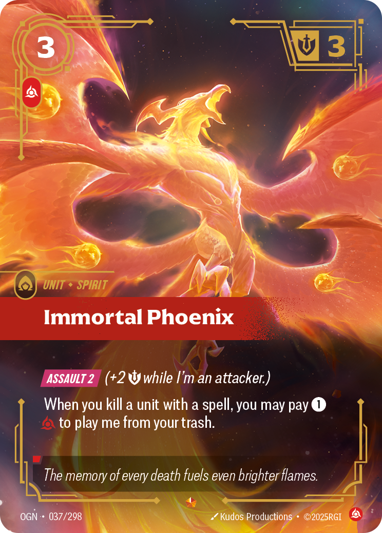 Immortal Phoenix - OGN 037/298 Chinese Version