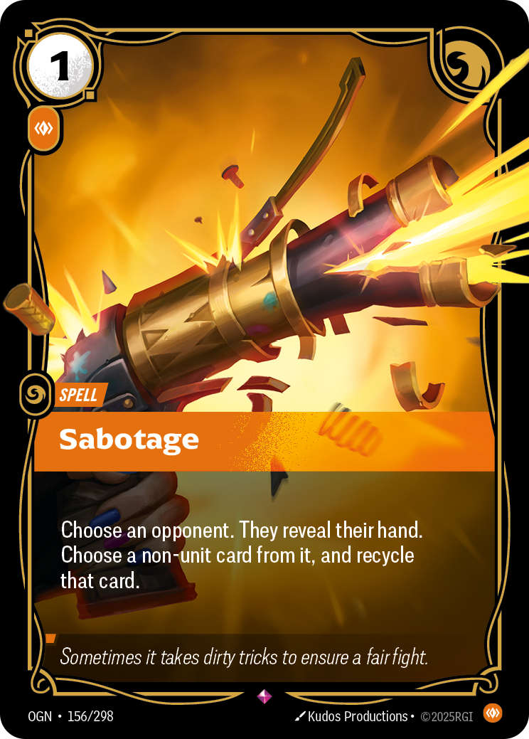 Sabotage - OGN 156/298 Chinese Version
