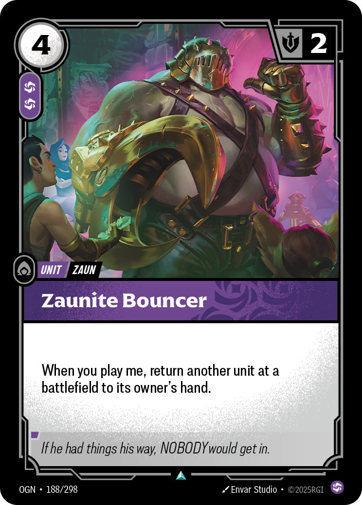Zaunite Bouncer - OGN 188/298 Chinese Version
