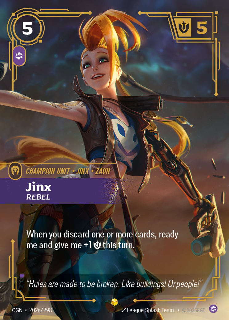 Jinx (Alt Art) - OGN 202a/298 Chinese Version