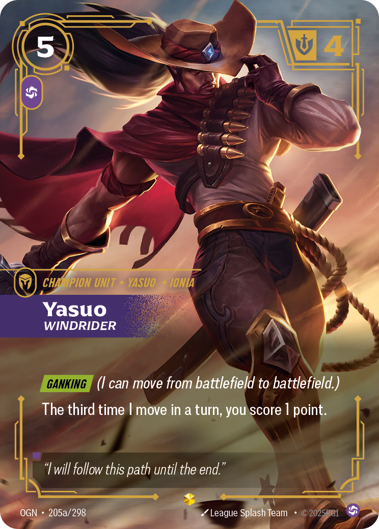 Yasuo (Alt Art) - OGN 205a/298 Chinese Version