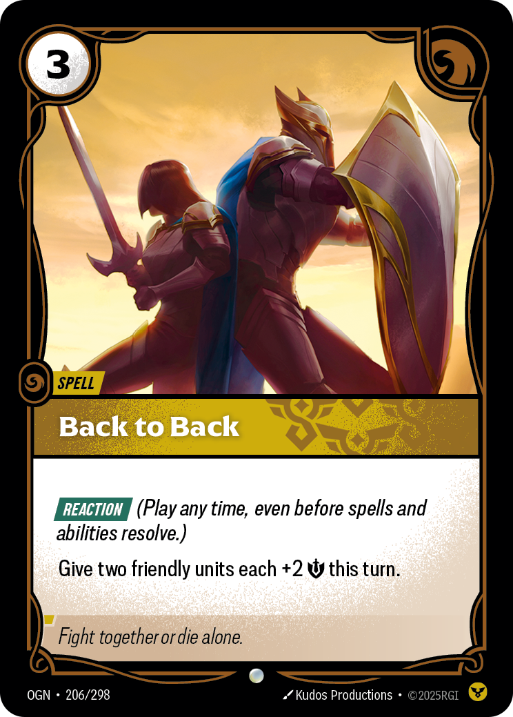Back to Back - OGN 206/298 Chinese Version