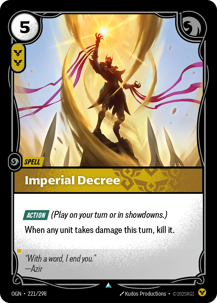Imperial Decree - OGN 221/298 Chinese Version