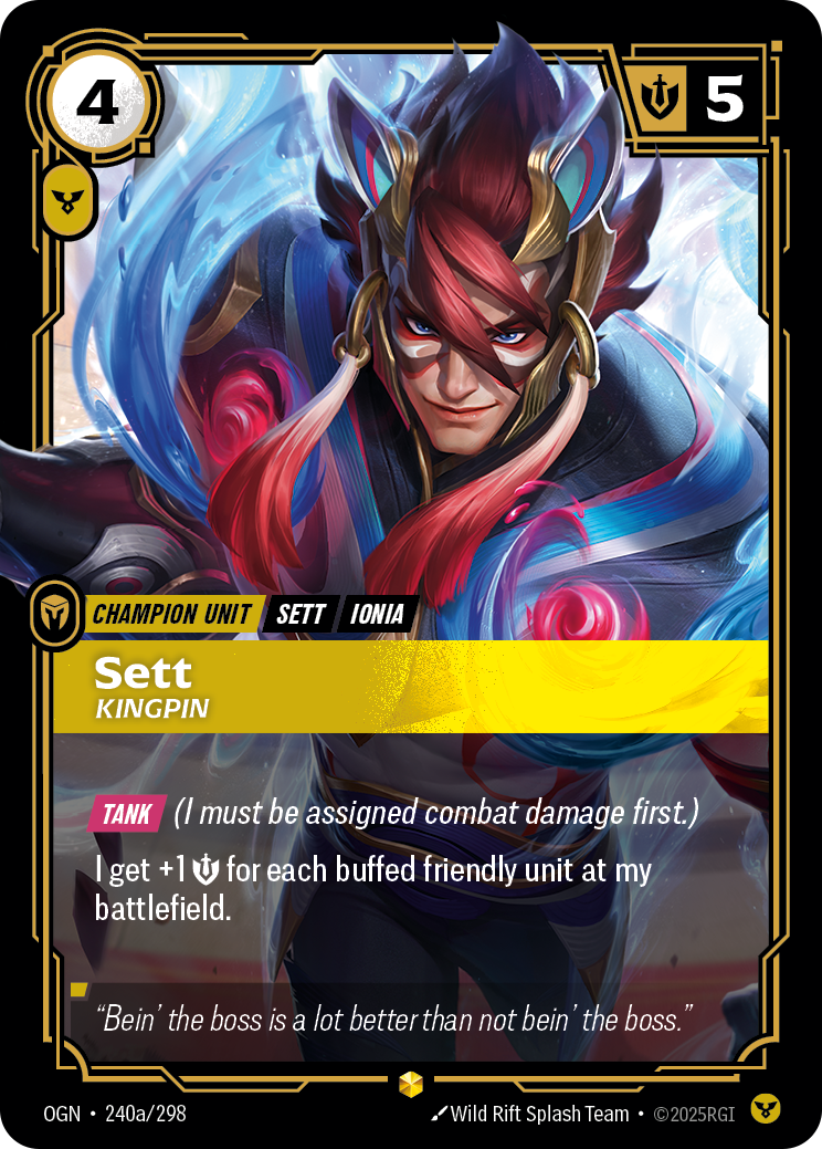Sett (Kingpin) (Alt Art) - OGN 240a/298 Chinese Version
