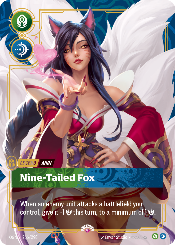 Ahri - Nine-Tailed Fox - OGN 255/298 Chinese Version