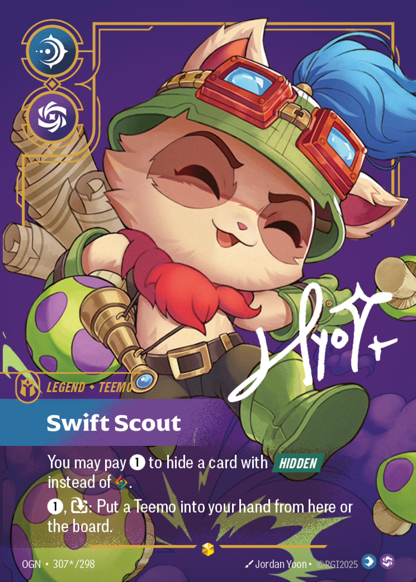 Teemo - Swift Scout - OGN 307★/298 Signature Chinese Version
