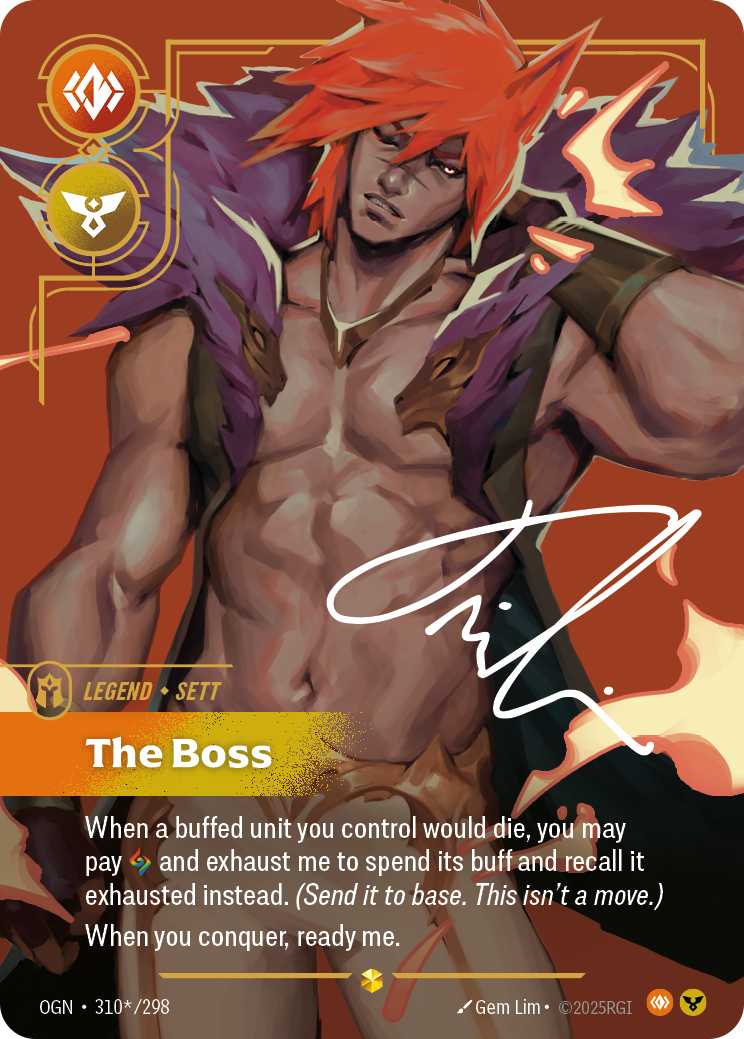 Sett - The Boss - OGN 310★/298 Signature Chinese Version