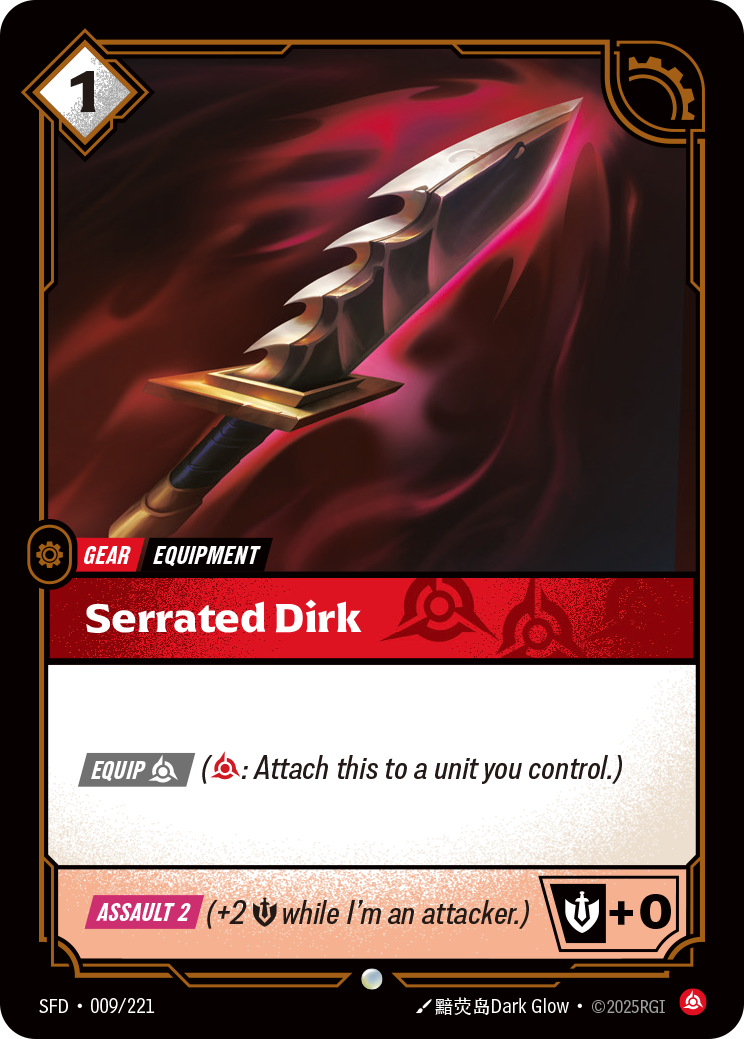 Serrated Dirk - SFD 009/221 Chinese Version