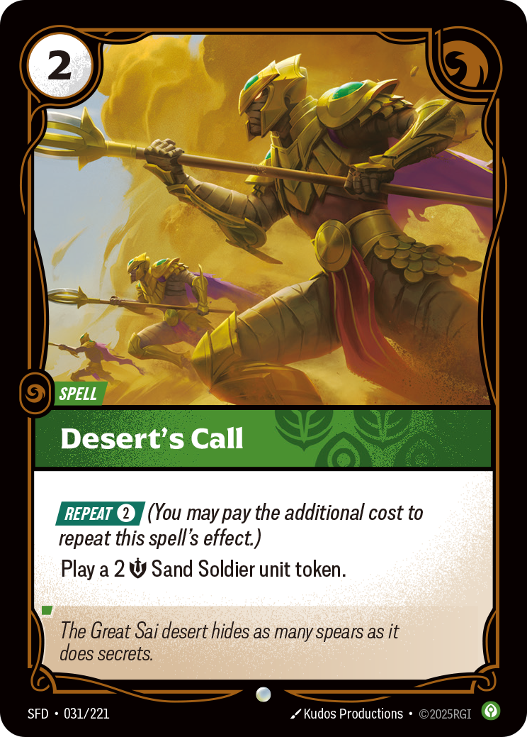 Desert's Call - SFD 031/221 Chinese Version
