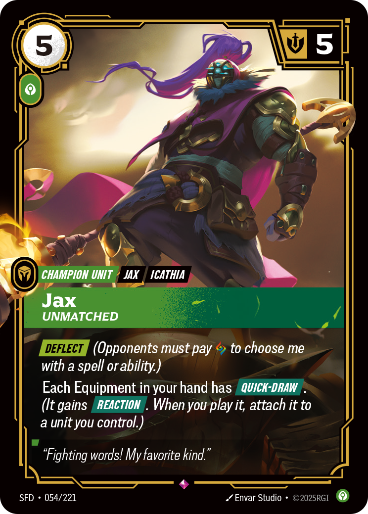 Jax - SFD 054/221 Chinese Version