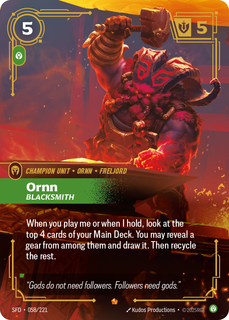 Ornn - SFD 058/221 Chinese Version
