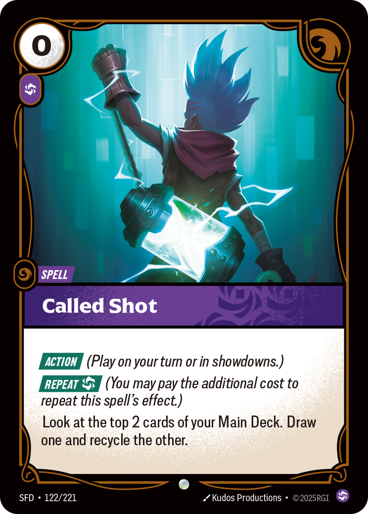 Called Shot - SFD 122/221 Chinese Version