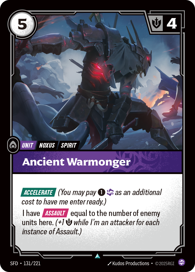 Ancient Warmonger - SFD 131/221 Chinese Version