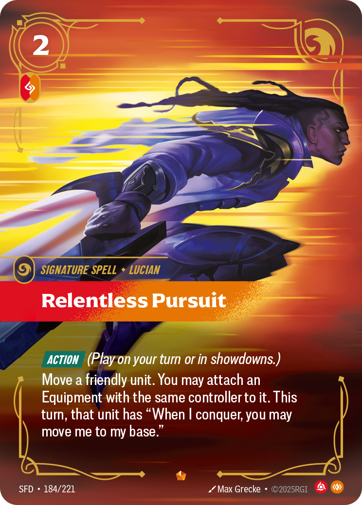 Relentless Pursuit SFD 184/221 Chinese Version