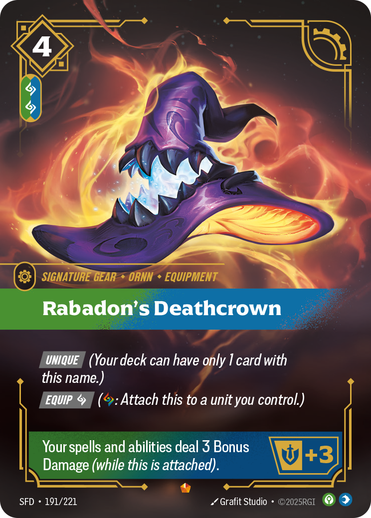 Rabadon's Deathcrown SFD 191/221 Chinese Version