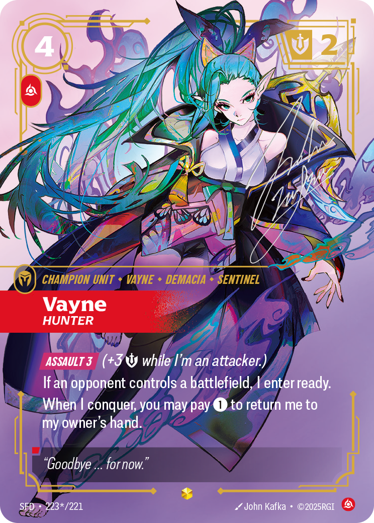 Vayne - Hunter SFD 223*/221 Chinese Version