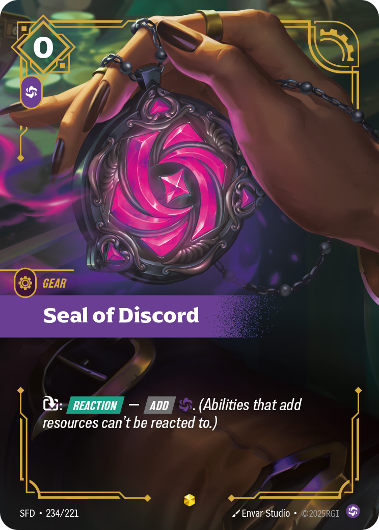 Seal of Discord SFD 234/221 Chinese Version