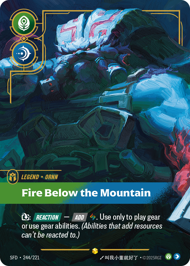 Fire Below the Mountain SFD 244/221 Chinese Version