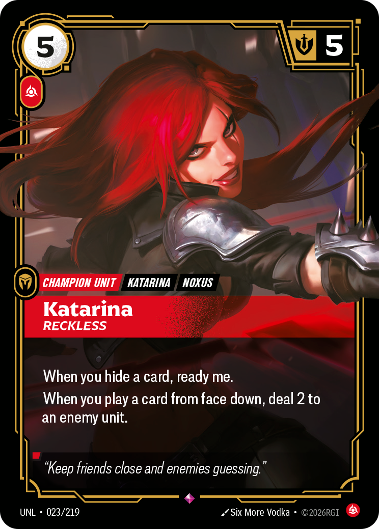 Katarina - Reckless UNL 023/219 Chinese Version