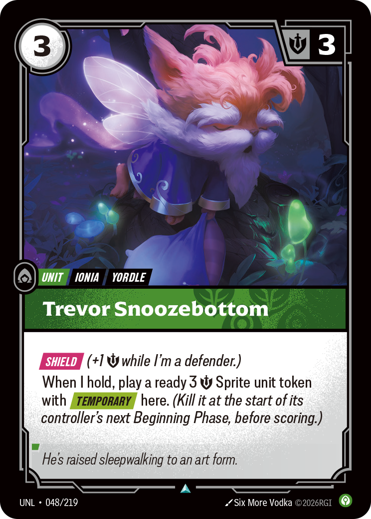 Trevor Snoozebottom UNL 048/219 Chinese Version