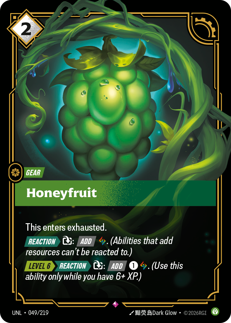 Honeyfruit UNL 049/219 Chinese Version