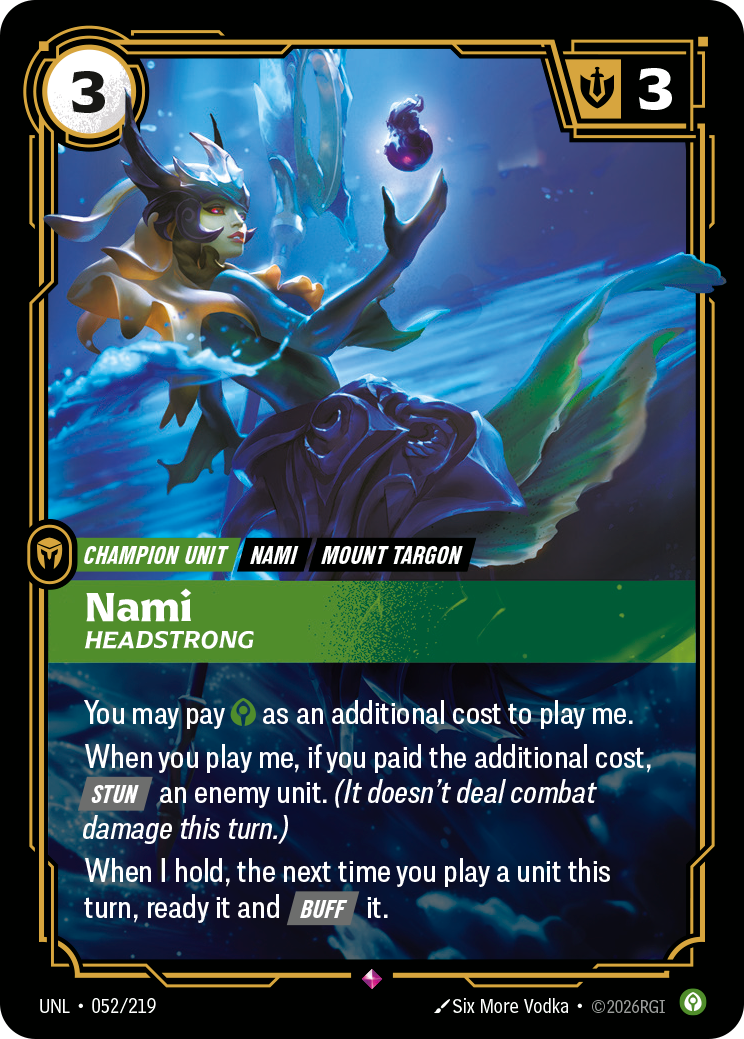 Nami - Headstrong UNL 052/219 Chinese Version