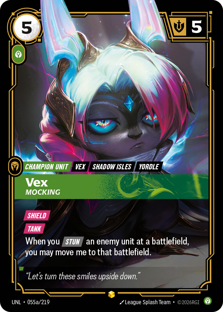Vex - Mocking UNL 055a/219 Alt Art Chinese Version