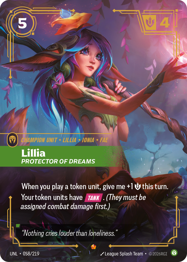 Lillia - Protector of Dreams UNL 058/219 Chinese Version