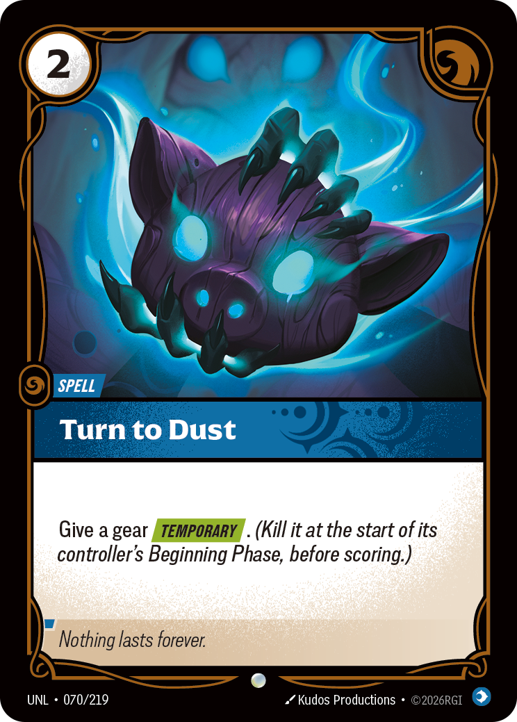 Turn to Dust UNL 070/219 Chinese Version