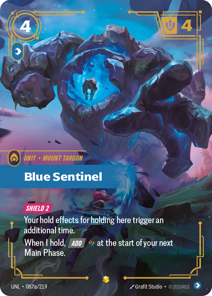 Blue Sentinel UNL 087a/219 Alt Art Chinese Version