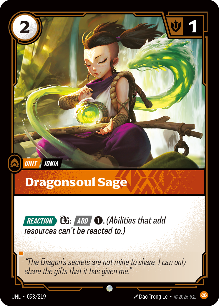 Dragonsoul Sage UNL 093/219 Chinese Version