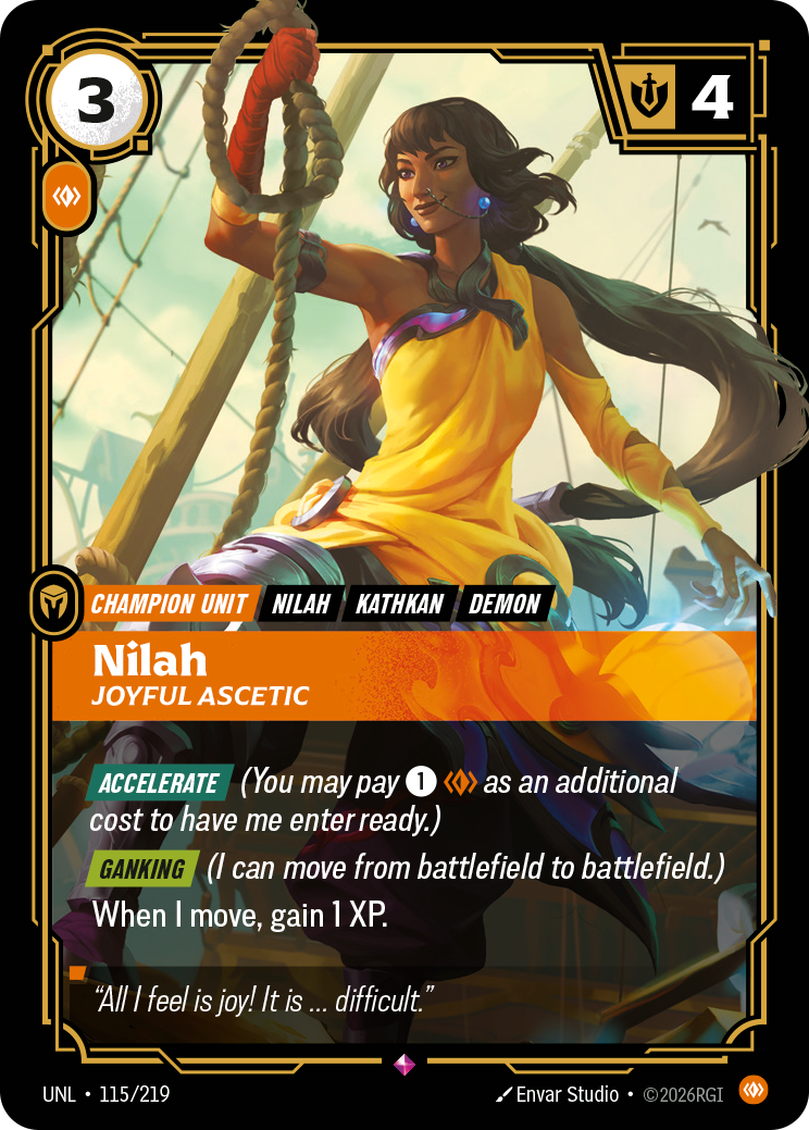 Nilah - Joyful Ascetic UNL 115/219 Chinese Version