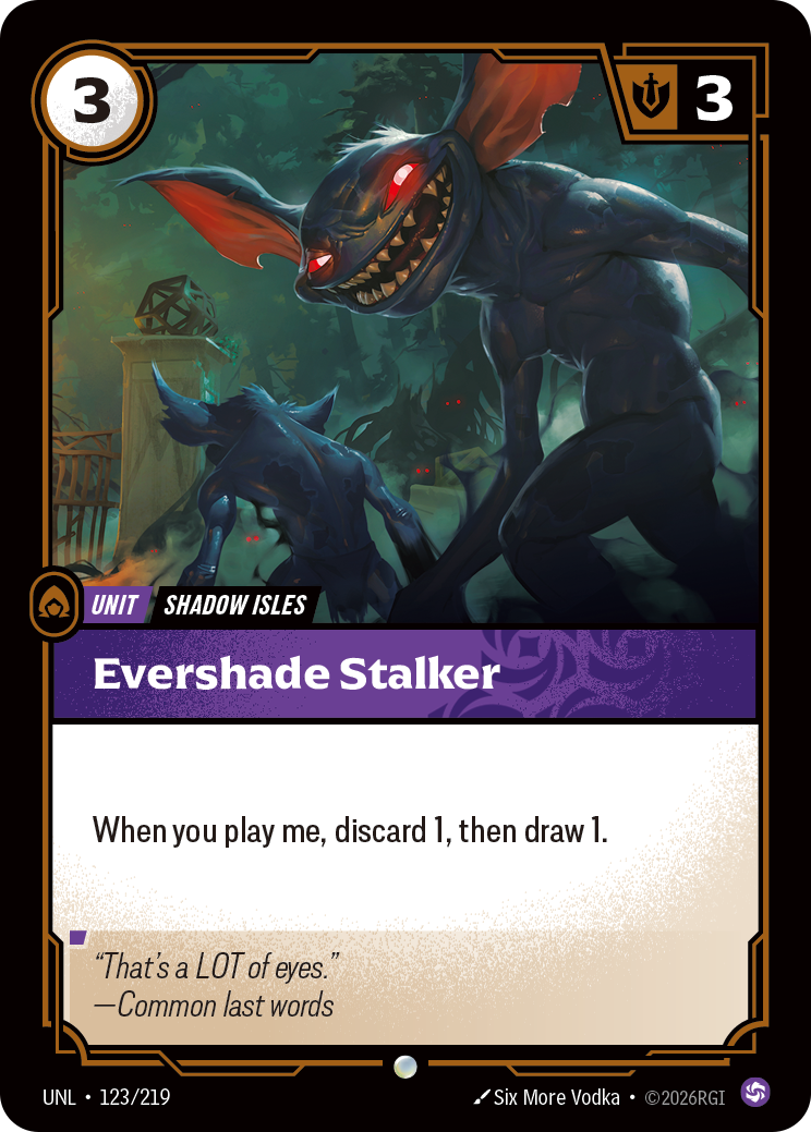 Evershade Stalker UNL 123/219 Chinese Version