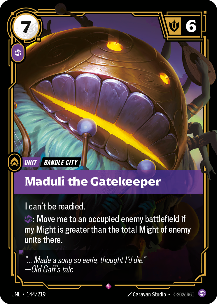Maduli the Gatekeeper UNL 144/219 Chinese Version