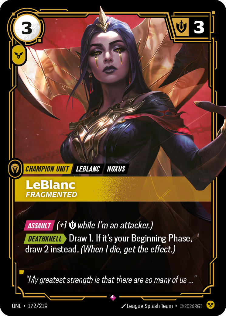 LeBlanc - Fragmented UNL 172/219 Chinese Version