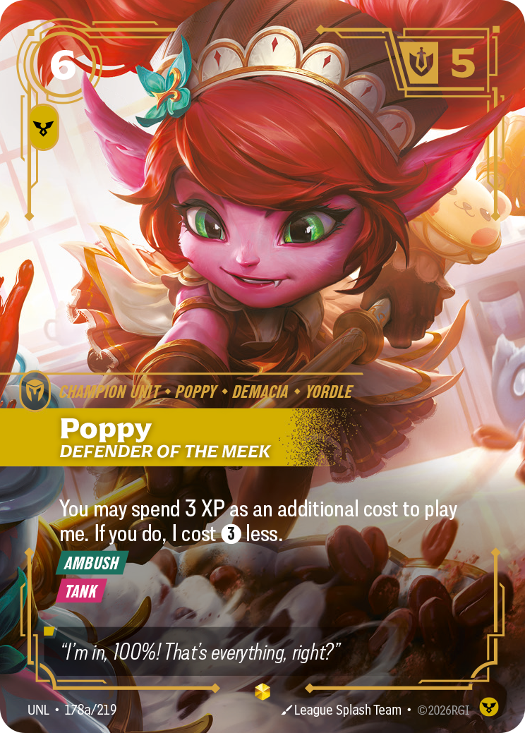 Poppy - Defender of the Meek UNL 178a/219 Chinese Version