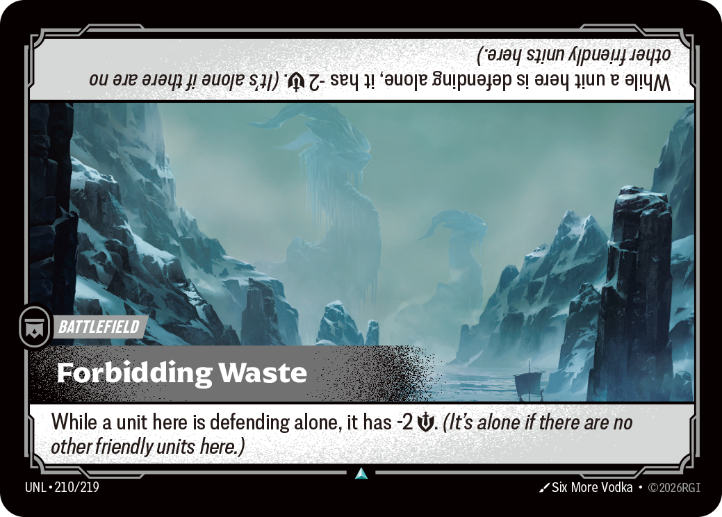 Forbidding Waste UNL 210/219 Chinese Version