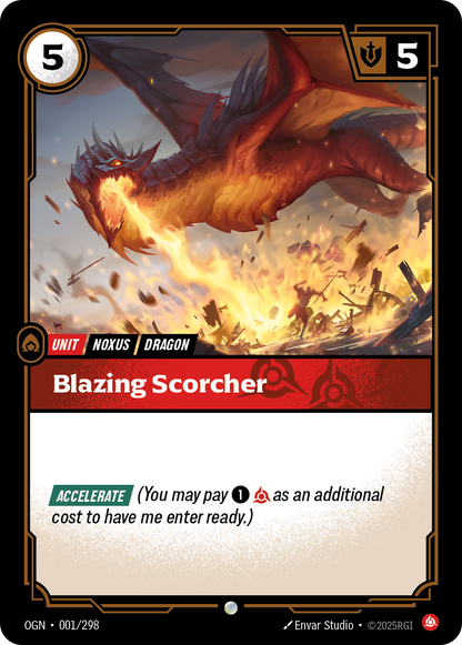 Blazing Scorcher - OGN 001/298 Chinese Version