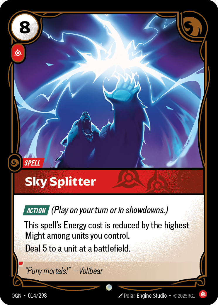 Sky Splitter - OGN 014/298 Chinese Version