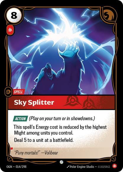 Sky Splitter - OGN 014/298 Chinese Version