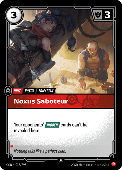 Noxus Saboteur - OGN 018/298 Chinese Version