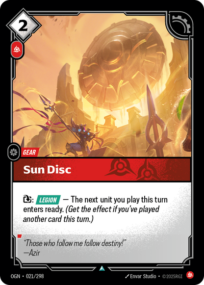 Sun Disc - OGN 021/298 Chinese Version