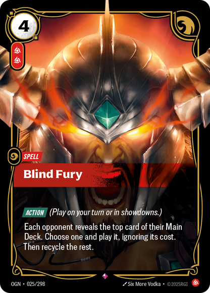 Blind Fury - OGN 025/298 Chinese Version
