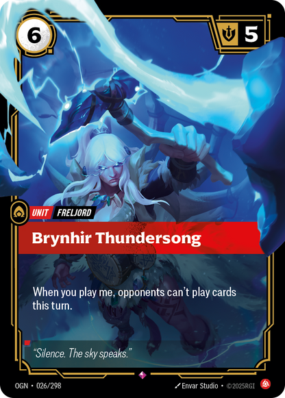 Brynhir Thundersong - OGN 026/298 Chinese Version