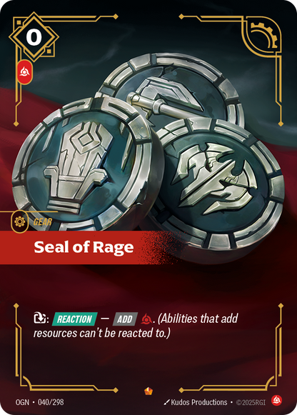 Seal of Rage - OGN 040/298 Chinese Version