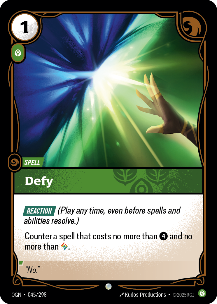 Defy - OGN 045/298 Chinese Version