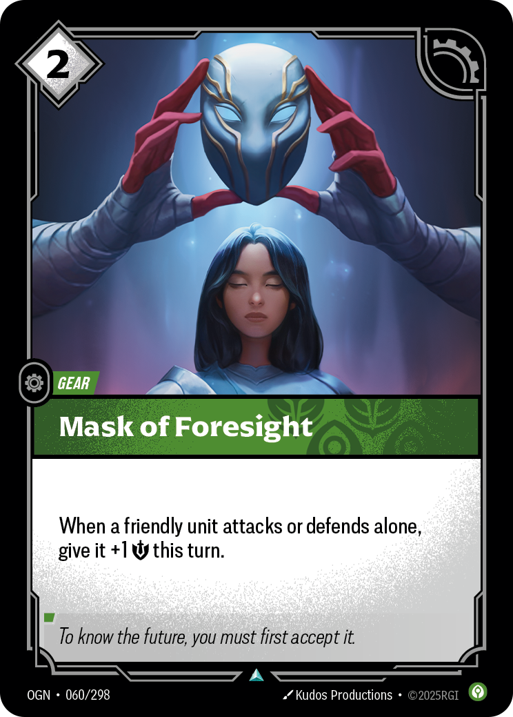 Mask of Foresight - OGN 060/298 Chinese Version